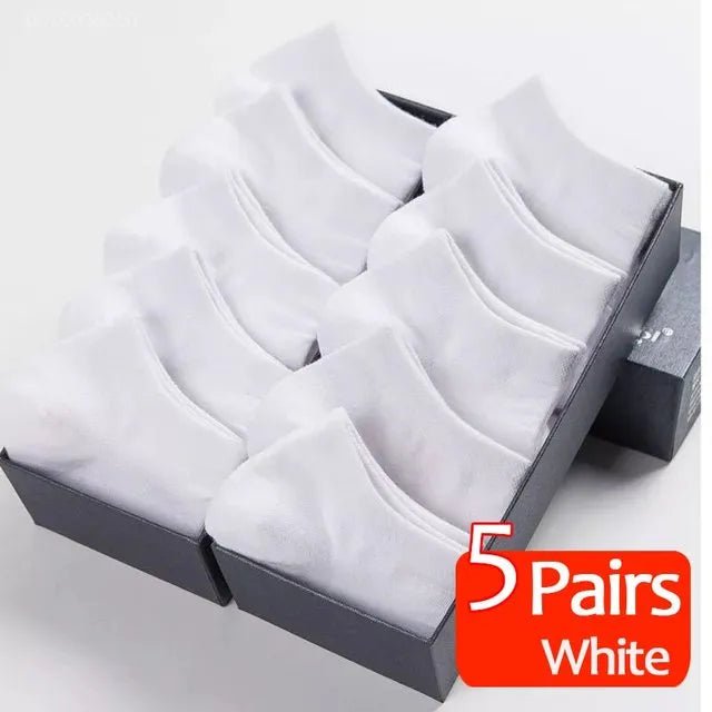 5pairs Mens Socks Boat Black Business Solid Color Breathable Comfortable High Quality Ankle - منصة بي مارت للتسوق الإلكتروني5pairs Mens Socks Boat Black Business Solid Color Breathable Comfortable High Quality Ankle