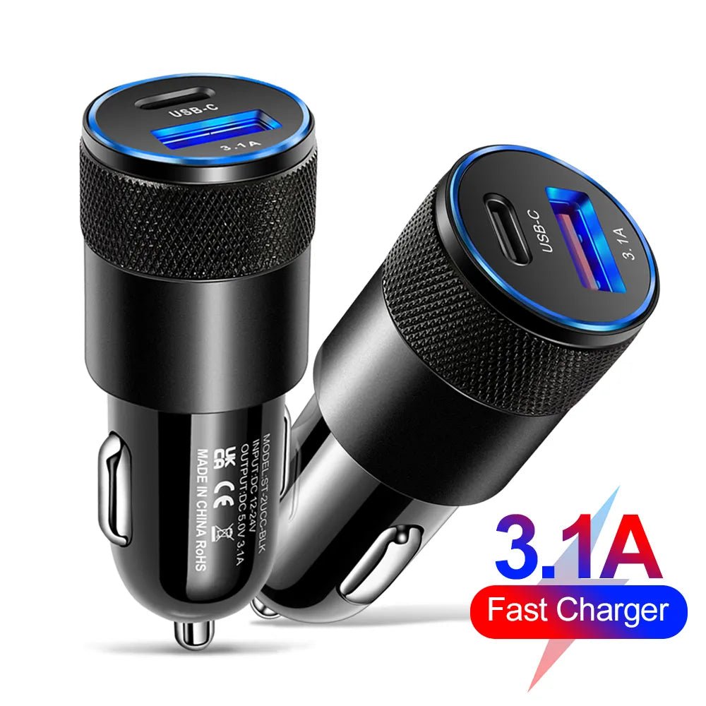 70W PD Car Charger USB Type C Fast Charging Car Phone Adapter for iPhone 14 13 12 Xiaomi Huawei Samsung S21 S22 Quick Charge - منصة بي مارت للتسوق الإلكتروني70W PD Car Charger USB Type C Fast Charging Car Phone Adapter for iPhone 14 13 12 Xiaomi Huawei Samsung S21 S22 Quick Charge