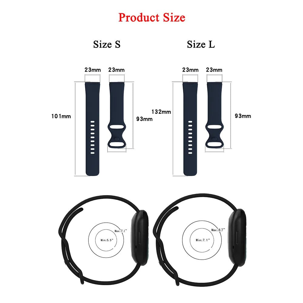 حزام إكسسوارات من السيليكون عالي الجودة لسوار المعصم Fitbit Versa 3 /Fitbit Sense يمكن ارتداؤه