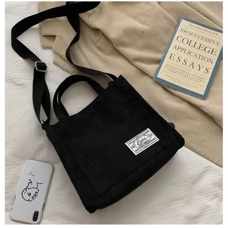 New Style Simple Corduroy Small Square Handbag Ins Fashion Trend Shoulder Bag For Women