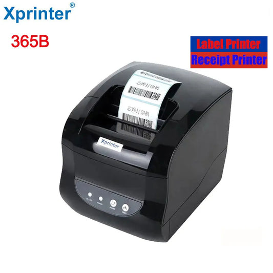 Xprinter 365B طابعة ملصقات الحرارية طابعة إيصالات الباركود طابعة ملصقات 20-80 مللي متر ورقة في Supermaket لنظام التشغيل Windows/Linux
