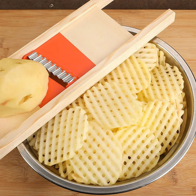Potato Slicer Cut Potato Grid Artifact Grid Wipe Grid Knife Vegetable Cutter Wave Knife Cut Flower Knife Gadgets Accessories