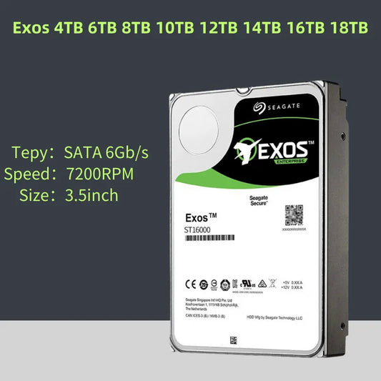 SEAGATE Exos 4TB 6TB 8TB 10TB 12TB 14TB 16TB 18TB  HDD  SATA3 6GB/S 7200rpm 3.5inch Enterprise Hard drive