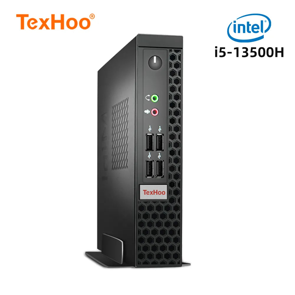 TexHoo Mini PC Gaming Computer Intel Core i7 10870H i5 13500H Processor ITX Windows 11 Pro 10 System Unit DDR4 NVMe Brand New