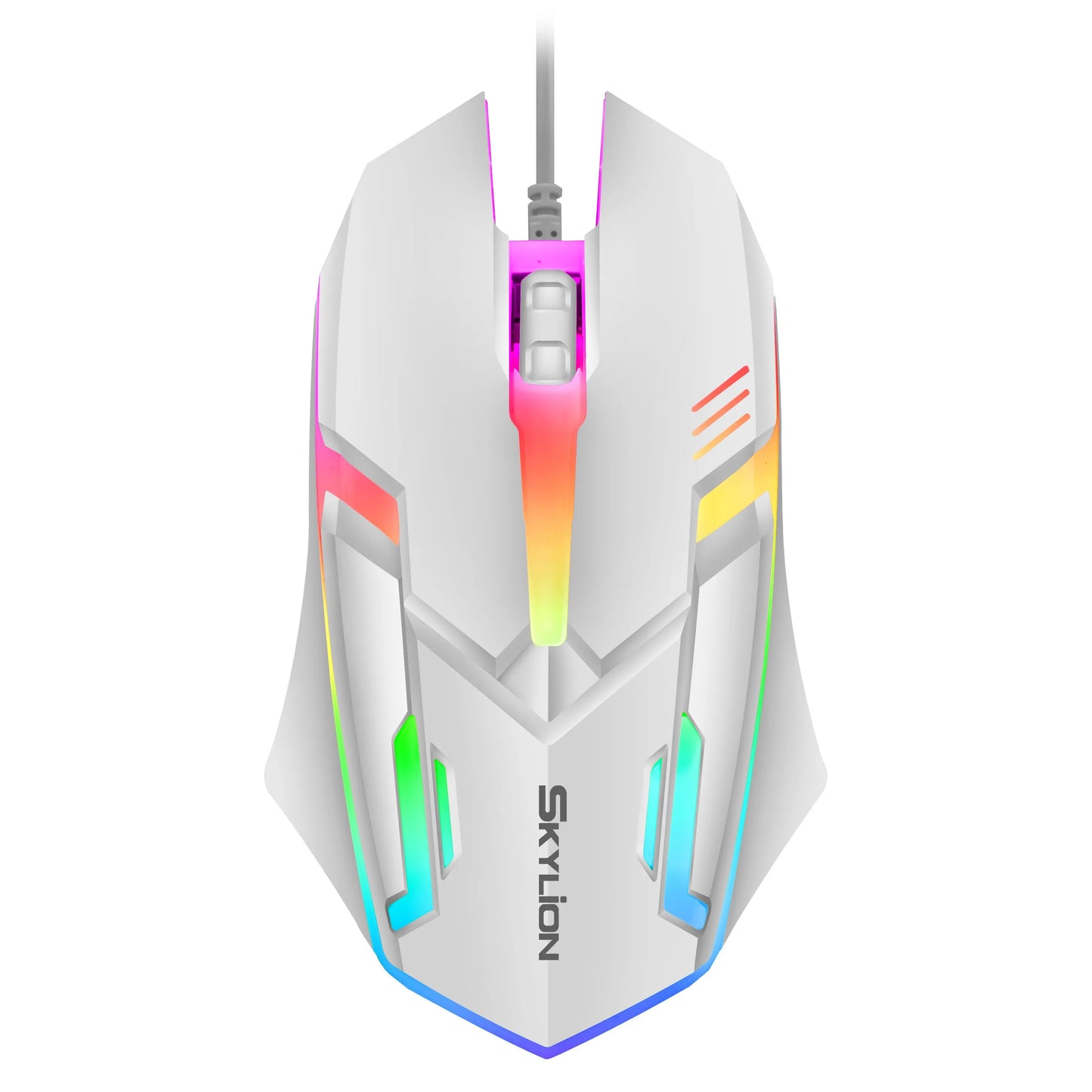 SKYLION F1 Wired 3 Keys Mouse Colorful Lighting Gaming and Office For Microsoft Windows and Apple IOS System