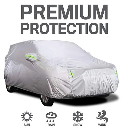 غطاء سيارة يغطي كامل مع شريط عاكس مقاوم للغبار والأشعة فوق البنفسجية مقاوم للخدش حماية من الشمس لسيارة الأعمال 4X4/SUV