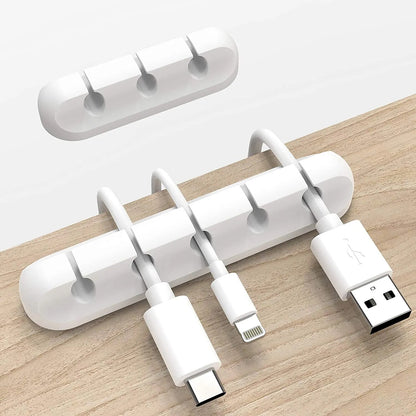 منظم الكابلات سيليكون USB كابل اللفاف سطح المكتب مرتب إدارة مقاطع حامل الكابل لمنظم سلك سماعة الرأس الماوس بي مارت
