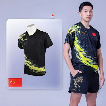 Xu Xin National Team Table Tennis Clothes Sportswear T-shirt Men Women Badminton Sport Jerseys Top Lining 2023
