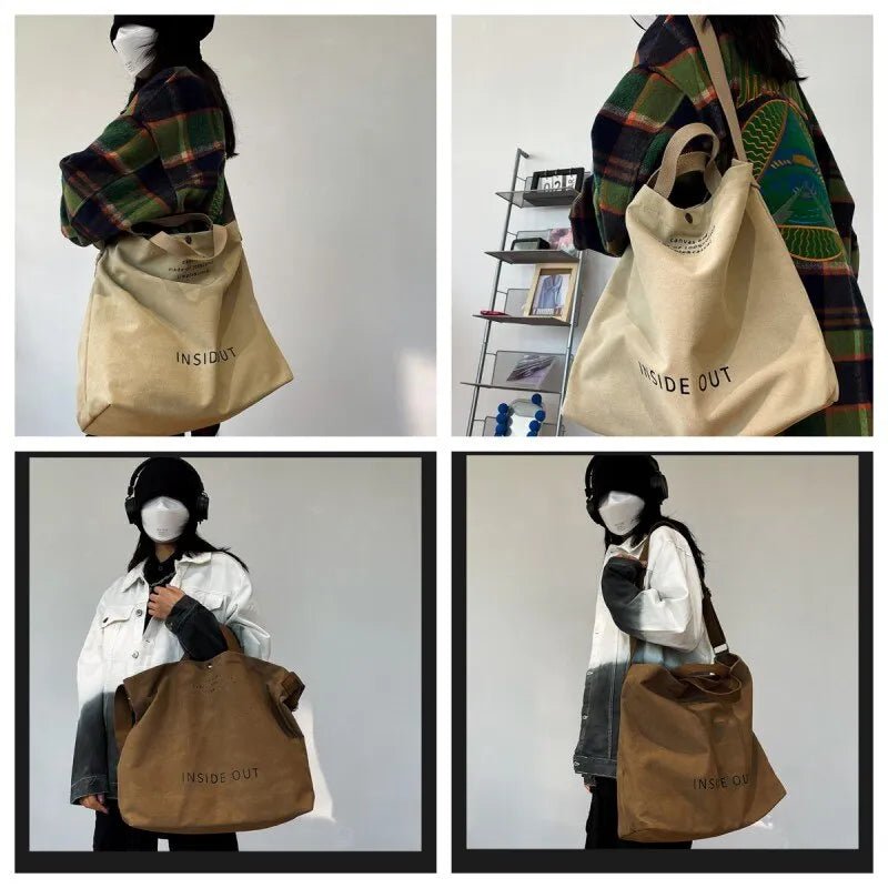Canvas Crossbody Bags for Women Fashion Crossover Purse Cotton Shoulder Bag - منصة بي مارت للتسوق الإلكترونيCanvas Crossbody Bags for Women Fashion Crossover Purse Cotton Shoulder Bag