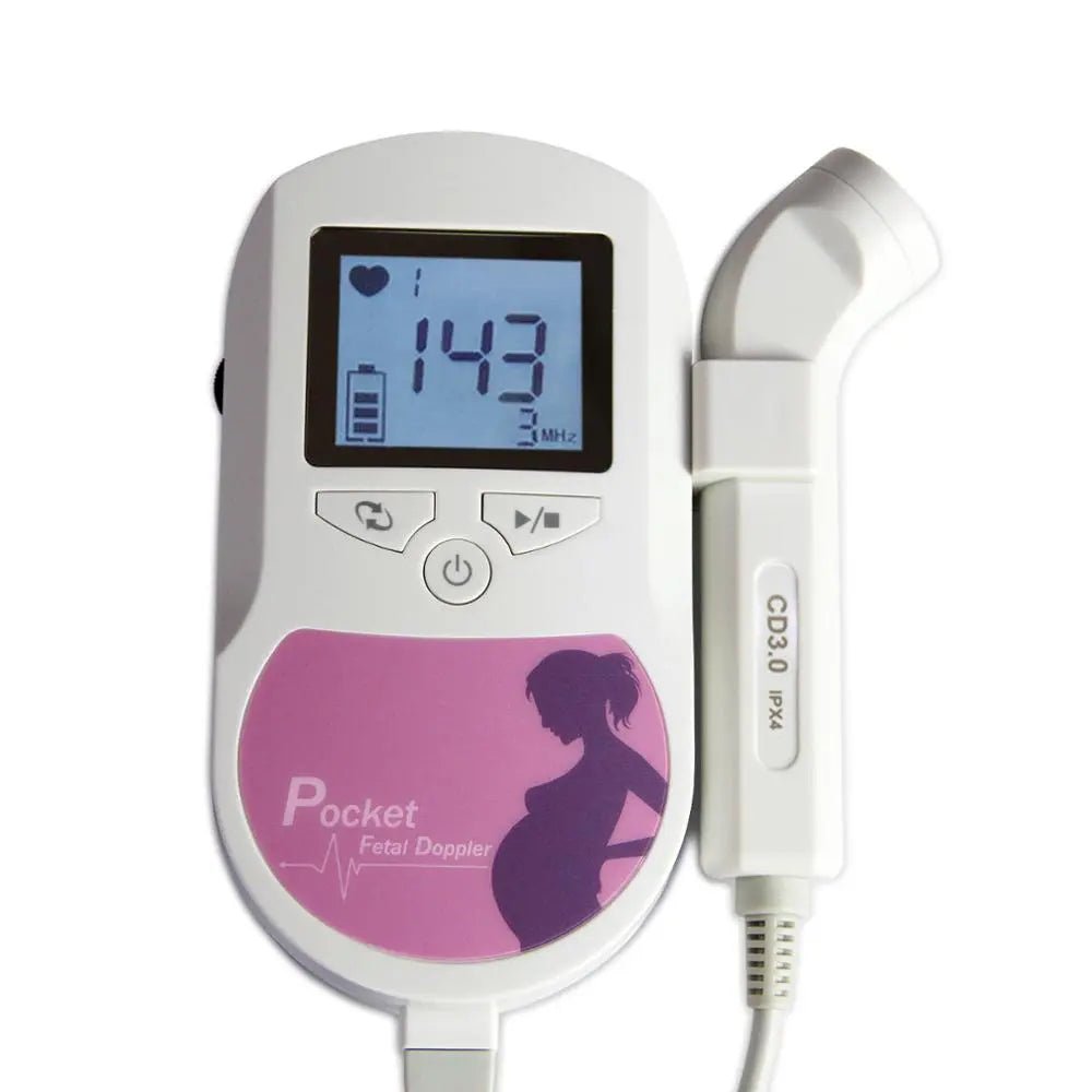 CONTEC Fetal Doppler Heart Beat Monitor Backlight LCD Pink Colour with 2Mhz 3mhz 8Mhz Probe Baby Heart Beat Monitor Probe - منصة بي مارت للتسوق الإلكترونيCONTEC Fetal Doppler Heart Beat Monitor Backlight LCD Pink Colour with 2Mhz 3mhz 8Mhz Probe Baby Heart Beat Monitor Probe