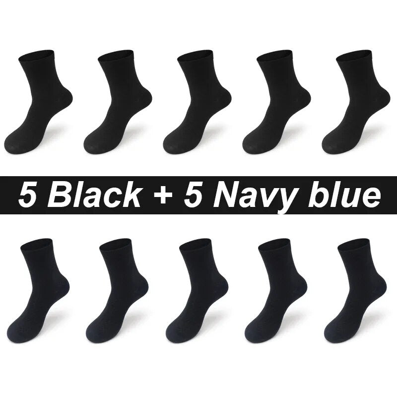 High Quality 10 Pairs/lot Men Bamboo Fiber Socks Breathable Compression Long Socks Business Casual Male Large size 38-45 - منصة بي مارت للتسوق الإلكترونيHigh Quality 10 Pairs/lot Men Bamboo Fiber Socks Breathable Compression Long Socks Business Casual Male Large size 38-45